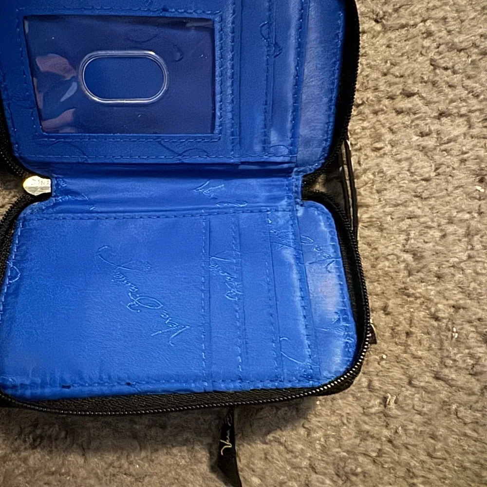 Vera Bradley Black and Blue Clutch with Chain Strap